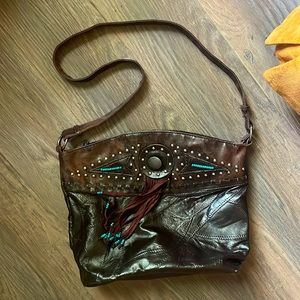 Vintage southwestern style satchel bag